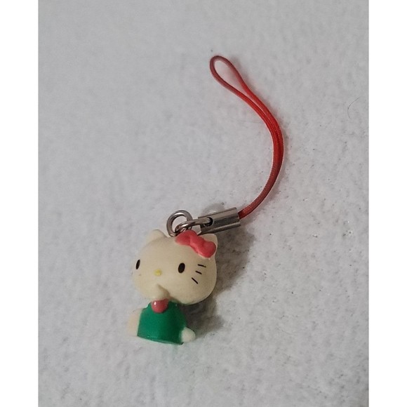 Hello kitty sanrio green phone strap charm - Picture 2 of 6